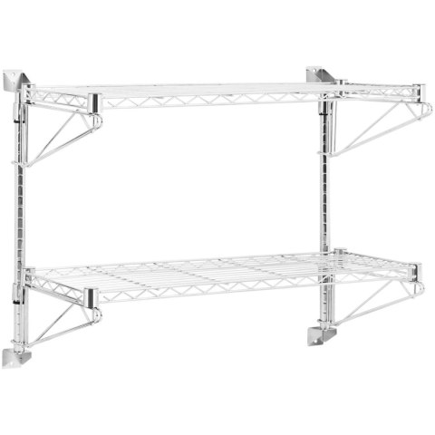 Półka druciana ścienna podwójna do 60 kg 90 x 35 x 60 cm Półka druciana ścienna podwójna do 60 kg 90 x 35 x 60 cm
