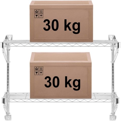 Półka druciana ścienna podwójna do 60 kg 90 x 35 x 60 cm Półka druciana ścienna podwójna do 60 kg 90 x 35 x 60 cm