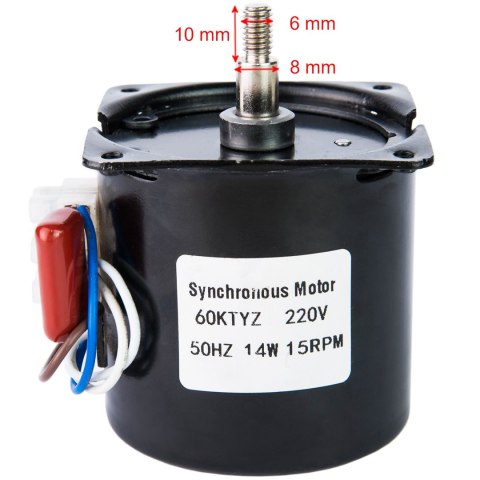 Silnik krokowy do maszyny do popcornu Royal Catering 230V 14W 15RPM 60KTYZ Silnik krokowy do maszyny do popcornu Royal Catering 230V 14W 15RPM 60KTYZ