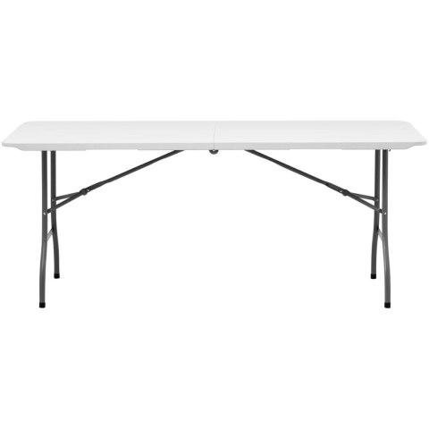 Stół cateringowy ogrodowy składany biały do 150 kg 180 x 75 x 74 cm Stół cateringowy ogrodowy składany biały do 150 kg 180 x 75 x 74 cm