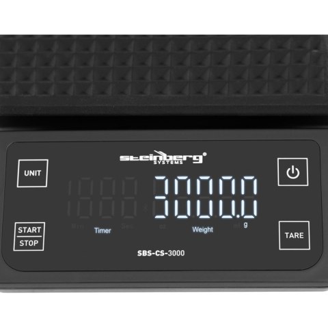 Waga do kawy dla baristów LCD 15 x 15 cm 3000g / 0,1g Waga do kawy dla baristów LCD 15 x 15 cm 3000g / 0,1g