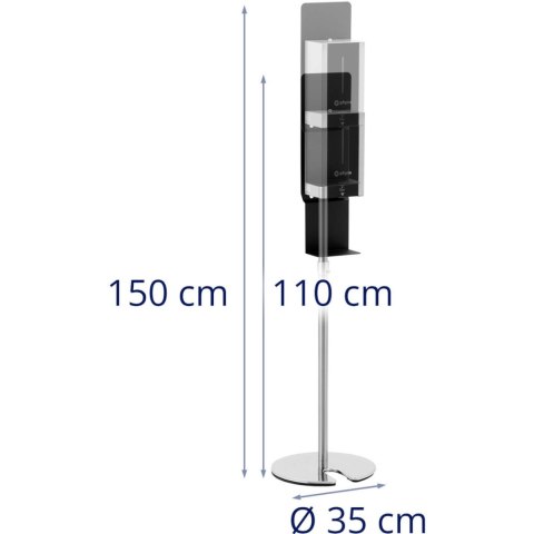 Dozownik do mydła stojący bezdotykowy automatyczny 100-140 cm 1 l Dozownik do mydła stojący bezdotykowy automatyczny 100-140 cm 1 l