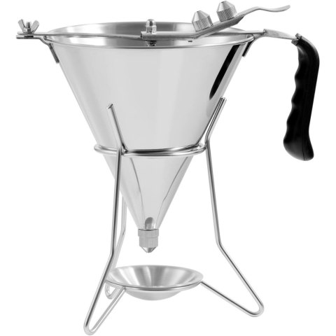 Dozownik lejek pistolet do sosów polew stalowy + stojak 3 dysze 1.8 l Dozownik lejek pistolet do sosów polew stalowy + stojak 3 dysze 1.8 l
