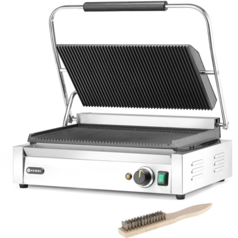 Grill elektryczny kontaktowy XL Pianini 548 x 415 mm 2700 W - Hendi 263624 Grill elektryczny kontaktowy XL Pianini 548 x 415 mm 2700 W - Hendi 263624