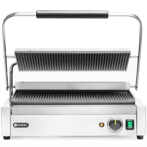 Grill elektryczny kontaktowy XL Pianini 548 x 415 mm 2700 W - Hendi 263624 Grill elektryczny kontaktowy XL Pianini 548 x 415 mm 2700 W - Hendi 263624
