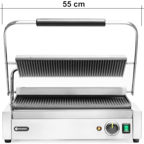 Grill elektryczny kontaktowy XL Pianini 548 x 415 mm 2700 W - Hendi 263624 Grill elektryczny kontaktowy XL Pianini 548 x 415 mm 2700 W - Hendi 263624