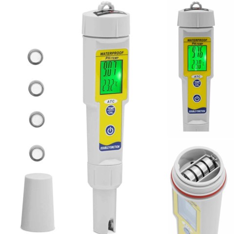 Kwasomierz miernik pH z termometrem LCD 0-14 pH 0-50 C Kwasomierz miernik pH z termometrem LCD 0-14 pH 0-50 C