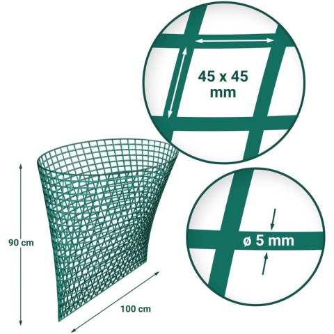Siatka na siano w belach liście oczka 45 x 45 mm 160 x 160 x 180 cm Siatka na siano w belach liście oczka 45 x 45 mm 160 x 160 x 180 cm