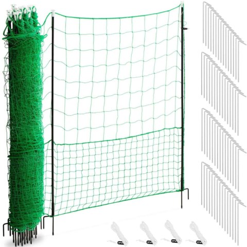 Siatka ogrodzenie ochronne hodowlane dla kur drobiu 1,25 x 50 m Siatka ogrodzenie ochronne hodowlane dla kur drobiu 1,25 x 50 m