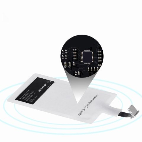 Adapter do bezprzewodowego ładowania Qi Lightning wkładka indukcyjna biały Adapter do bezprzewodowego ładowania Qi Lightning wkładka indukcyjna biały
