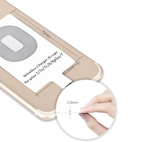 Adapter do bezprzewodowego ładowania Qi Lightning wkładka indukcyjna biały Adapter do bezprzewodowego ładowania Qi Lightning wkładka indukcyjna biały