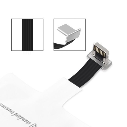 Adapter do bezprzewodowego ładowania Qi Lightning wkładka indukcyjna biały Adapter do bezprzewodowego ładowania Qi Lightning wkładka indukcyjna biały
