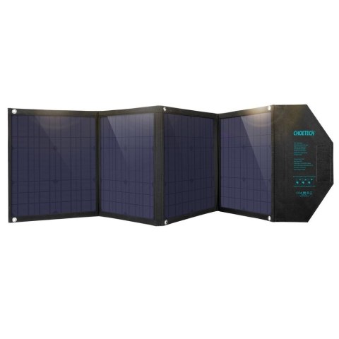 Duża ładowarka solarna 80W rozkładana DC USB C 2xUSB PD QC czarna Duża ładowarka solarna 80W rozkładana DC USB C 2xUSB PD QC czarna