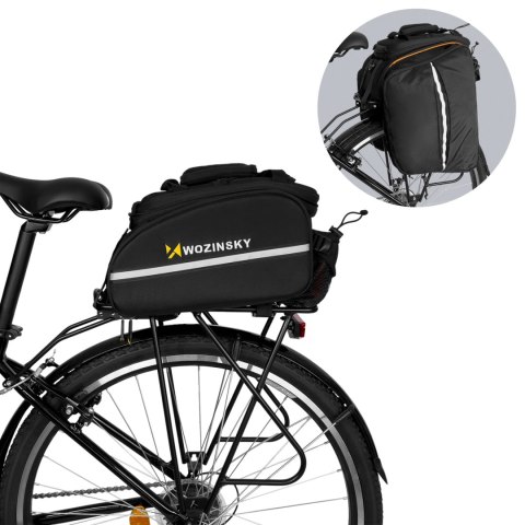 Duża torba rowerowa na bagażnik 35l + pokrowiec przeciwdeszczowy czarny Duża torba rowerowa na bagażnik 35l + pokrowiec przeciwdeszczowy czarny