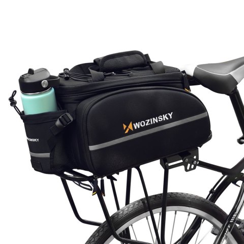 Duża torba rowerowa na bagażnik 35l + pokrowiec przeciwdeszczowy czarny Duża torba rowerowa na bagażnik 35l + pokrowiec przeciwdeszczowy czarny
