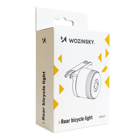 Lampka rowerowa tylna LED z micro USB czerwone światło 5 trybów czarna Lampka rowerowa tylna LED z micro USB czerwone światło 5 trybów czarna