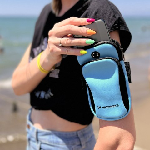 Opaska na telefon do biegania armband niebieska Opaska na telefon do biegania armband niebieska