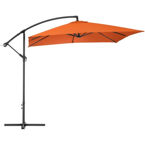 Parasol ogrodowy na wysięgniku kwadratowy 250 x 250 cm pomarańczowy Parasol ogrodowy na wysięgniku kwadratowy 250 x 250 cm pomarańczowy