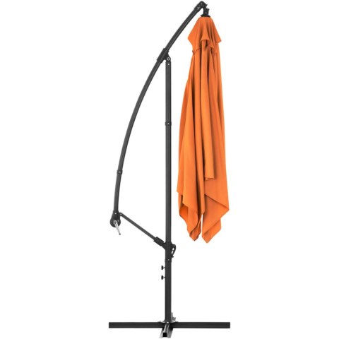 Parasol ogrodowy na wysięgniku kwadratowy 250 x 250 cm pomarańczowy Parasol ogrodowy na wysięgniku kwadratowy 250 x 250 cm pomarańczowy