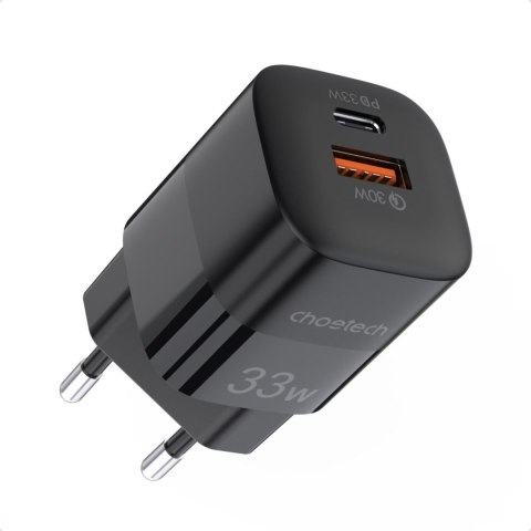 Szybka ładowarka sieciowa GaN USB Typ C PD QC 33W czarna Szybka ładowarka sieciowa GaN USB Typ C PD QC 33W czarna