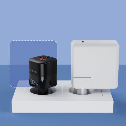 Szybka ładowarka sieciowa GaN USB Typ C PD QC 33W czarna Szybka ładowarka sieciowa GaN USB Typ C PD QC 33W czarna