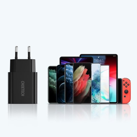 Szybka ładowarka sieciowa QuickCharge 3.0 18W 3A + kabel USB 1m czarny Szybka ładowarka sieciowa QuickCharge 3.0 18W 3A + kabel USB 1m czarny