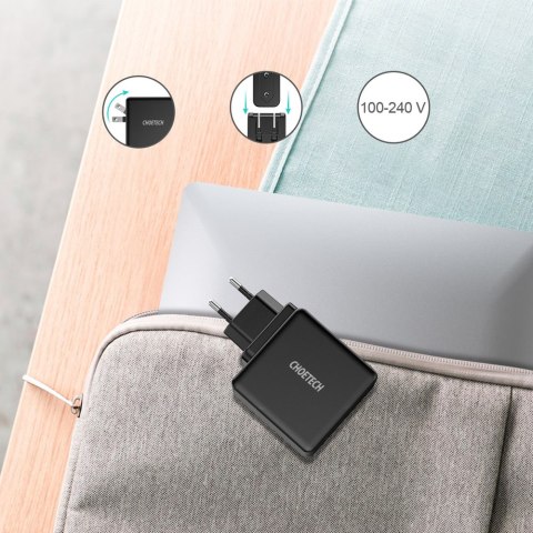 Szybka ładowarka sieciowa USB Typ C PD 60W 3A czarny Szybka ładowarka sieciowa USB Typ C PD 60W 3A czarny