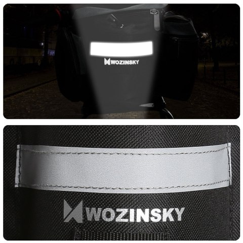 Torba rowerowa na bagażnik z paskiem na ramię 6l czarny Torba rowerowa na bagażnik z paskiem na ramię 6l czarny