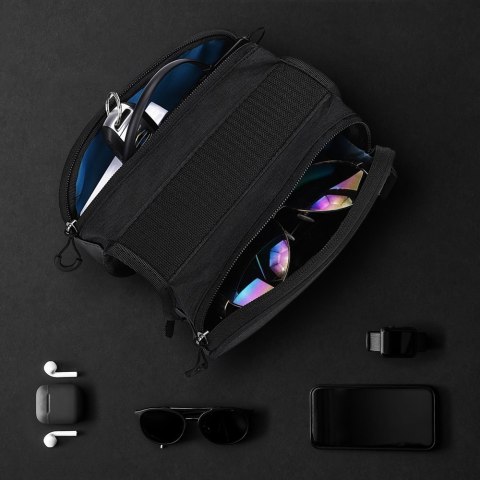 Torba rowerowa na ramę + odczepiany pokrowiec na telefon do 6.5" 1.5l czarna Torba rowerowa na ramę + odczepiany pokrowiec na telefon do 6.5" 1.5l czarna