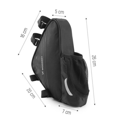 Torba rowerowa pod ramę 1.5l czarna Torba rowerowa pod ramę 1.5l czarna
