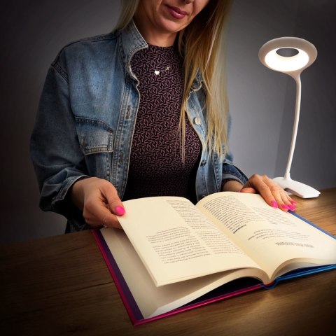 Bezprzewodowa lampka LED do czytania z klipsem + kabel micro USB czarny Bezprzewodowa lampka LED do czytania z klipsem + kabel micro USB czarny