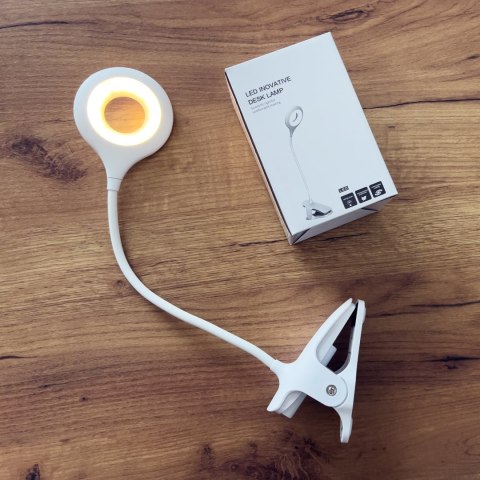 Bezprzewodowa lampka LED do czytania z klipsem + kabel micro USB czarny Bezprzewodowa lampka LED do czytania z klipsem + kabel micro USB czarny