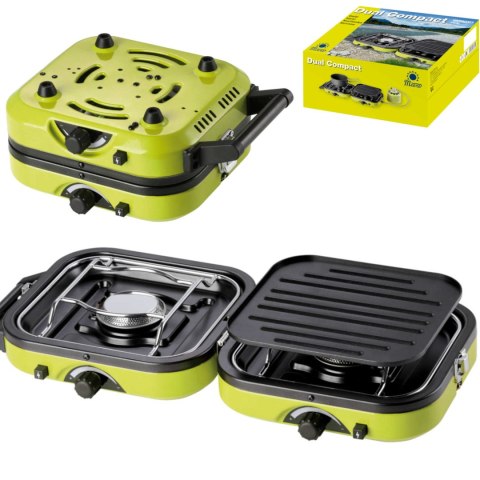 Kuchenka turystyczna na kemping podwójna DUAL COMPACT + GRILL Kuchenka turystyczna na kemping podwójna DUAL COMPACT + GRILL