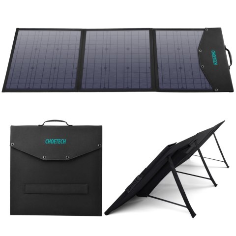 Ładowarka solarna słoneczna składana 120W DC 3 xUSB czarna Ładowarka solarna słoneczna składana 120W DC 3 xUSB czarna