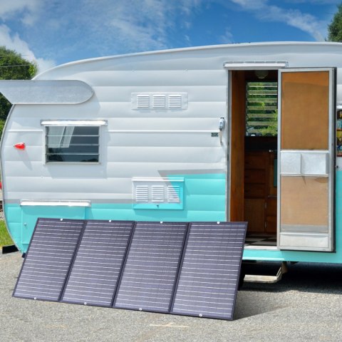 Ładowarka solarna słoneczna turystyczna składana 160W czarna Ładowarka solarna słoneczna turystyczna składana 160W czarna