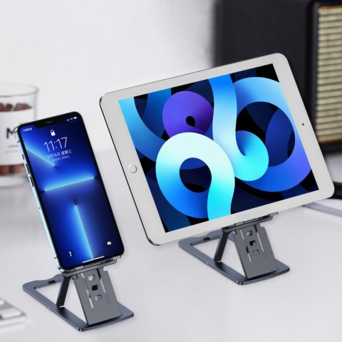 Podstawka składana na telefon smartfon tablet szary Podstawka składana na telefon smartfon tablet szary