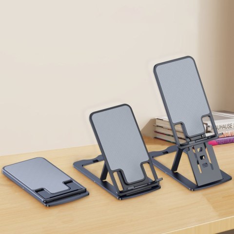 Podstawka składana na telefon smartfon tablet szary Podstawka składana na telefon smartfon tablet szary