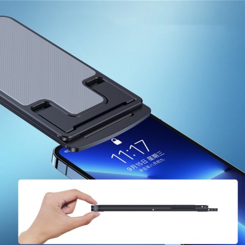 Podstawka składana na telefon smartfon tablet szary Podstawka składana na telefon smartfon tablet szary