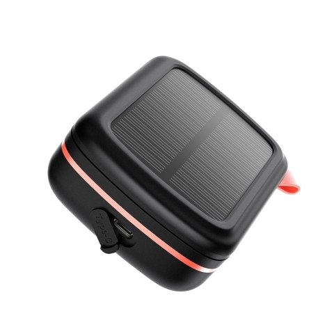 Słuchawki bezprzewodowe TWS wodoodporne z ładowarką solarną i powerbankiem 2500mAh czarny Słuchawki bezprzewodowe TWS wodoodporne z ładowarką solarną i powerbankiem 2500mAh czarny