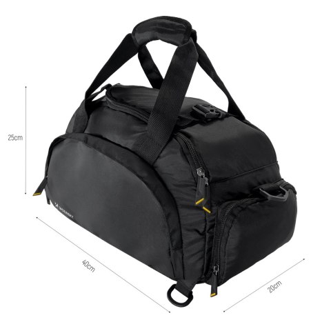 Torba sportowa podróżna plecak bagaż podręczny 40x20x25cm czarny Torba sportowa podróżna plecak bagaż podręczny 40x20x25cm czarny