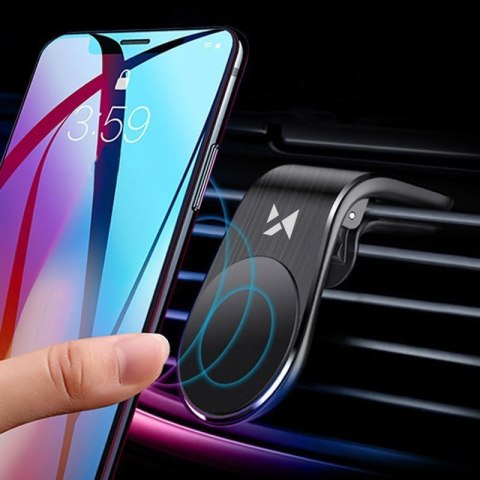 Uchwyt magnetyczny na telefon na kratkę wentylacyjną nawiew czarny Uchwyt magnetyczny na telefon na kratkę wentylacyjną nawiew czarny