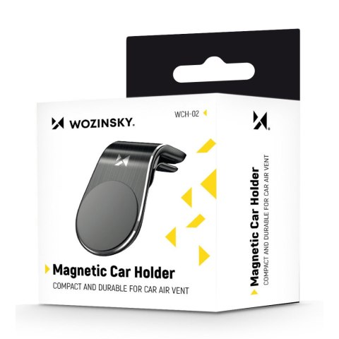 Uchwyt magnetyczny na telefon na kratkę wentylacyjną nawiew czarny Uchwyt magnetyczny na telefon na kratkę wentylacyjną nawiew czarny