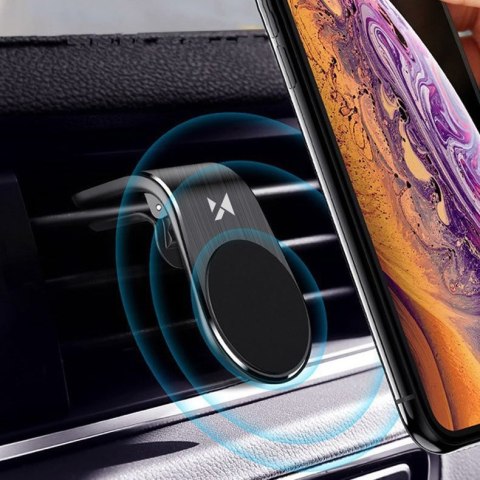 Uchwyt magnetyczny na telefon na kratkę wentylacyjną nawiew czarny Uchwyt magnetyczny na telefon na kratkę wentylacyjną nawiew czarny