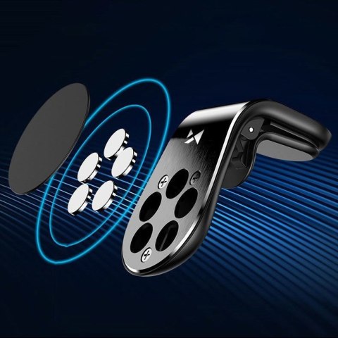 Uchwyt magnetyczny na telefon na kratkę wentylacyjną nawiew czarny Uchwyt magnetyczny na telefon na kratkę wentylacyjną nawiew czarny