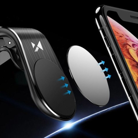 Uchwyt magnetyczny na telefon na kratkę wentylacyjną nawiew czarny Uchwyt magnetyczny na telefon na kratkę wentylacyjną nawiew czarny