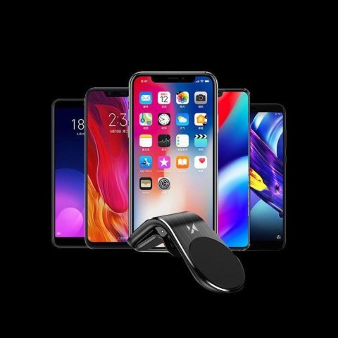 Uchwyt magnetyczny na telefon na kratkę wentylacyjną nawiew czarny Uchwyt magnetyczny na telefon na kratkę wentylacyjną nawiew czarny
