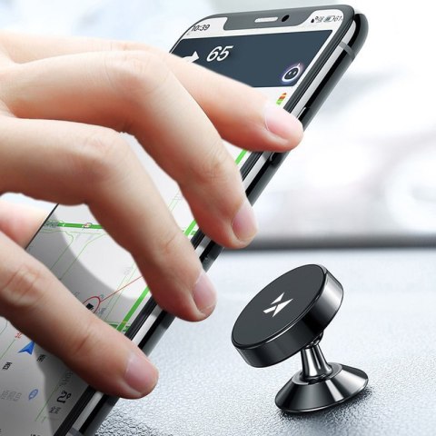 Uchwyt samochodowy na telefon na deskę rozdzielczą magnetyczny 360 czarny Uchwyt samochodowy na telefon na deskę rozdzielczą magnetyczny 360 czarny