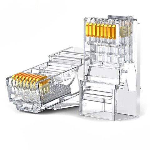 Wtyczka końcówka RJ45 8P8C Cat 6 przezroczysta ZESTAW 10szt Wtyczka końcówka RJ45 8P8C Cat 6 przezroczysta ZESTAW 10szt