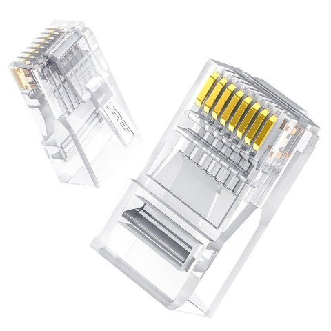Wtyczka końcówka RJ45 8P8C Cat 6 przezroczysta ZESTAW 10szt Wtyczka końcówka RJ45 8P8C Cat 6 przezroczysta ZESTAW 10szt