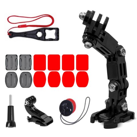 Zestaw akcesoriów montażowych na kask do kamery sportowej GoPro DJI Insta360 SJCam Eken Zestaw akcesoriów montażowych na kask do kamery sportowej GoPro DJI Insta360 SJCam Eken